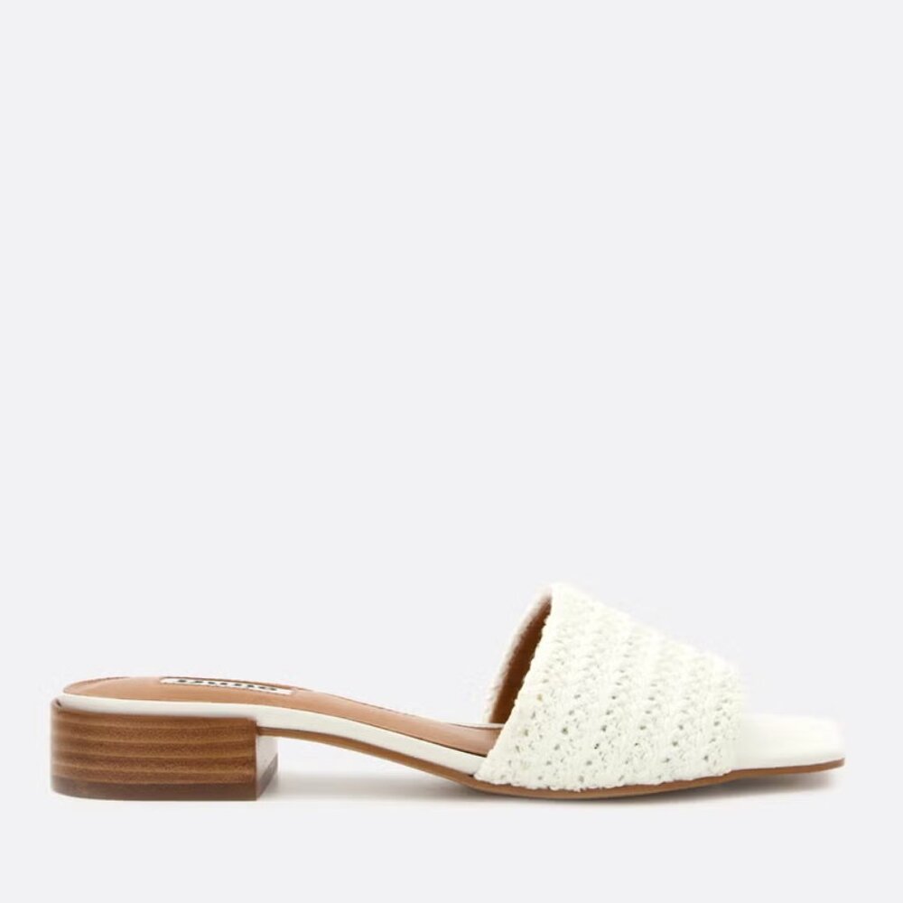 Dune London Lilley Raffia Woven Mules Sz 41